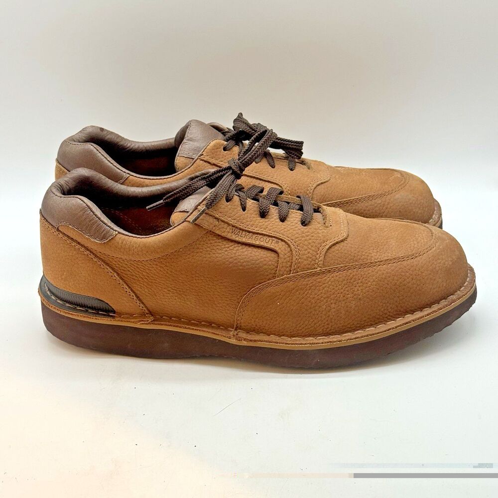 Footonic II Eva-Tech Walkabout Tan Leather Shoe Men's 16 E6 Wide Lace Up Sneaker
